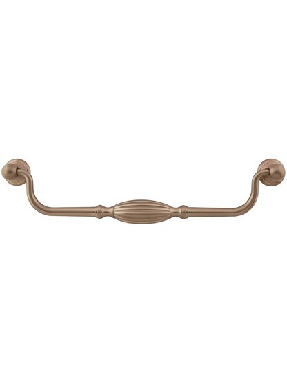 Tuscany Drop Pull - 8 13/16 inch Center-to-Center in Brushed Bronze.